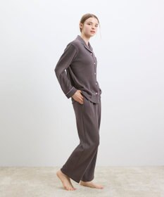 une nana cool 【綿混】ソフトコットンリブ 長袖開襟パジャマ MADE WITH LIBERTY FABRIC