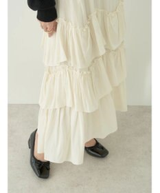 earth music&ecology ランダムティアードボリュームスカート