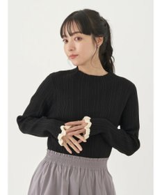 earth music&ecology 配色フリルニットプルオーバー