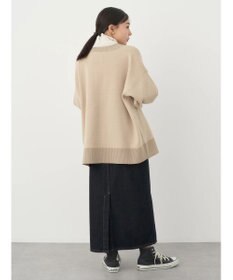 earth music&ecology ダイヤ柄ジャガードカーディガン