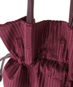 Green Parks ａｎｄｍｉｋｋａ．ラメベロアプリーツ巾着バッグ