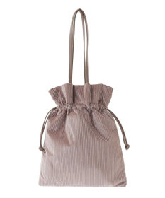 Green Parks ａｎｄｍｉｋｋａ．ラメベロアプリーツ巾着バッグ