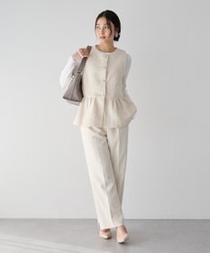 YECCA VECCA ツイードペプラムジレ