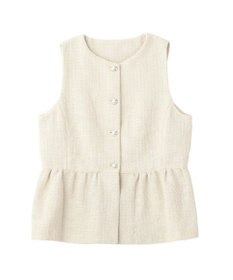 YECCA VECCA ツイードペプラムジレ