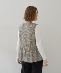 YECCA VECCA ツイードペプラムジレ