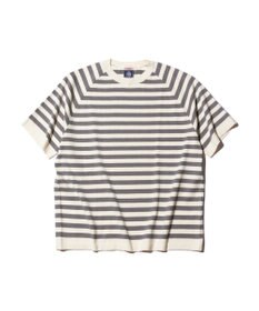 J.PRESS MEN 【J.PRESS ORIGINALS】Lightwave Border Raglan Knit T-shirt