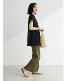 Green Parks フレンチスリーブタックブラウス