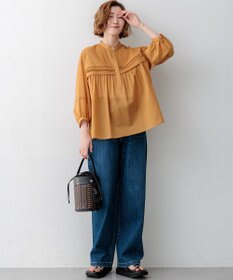 23区 【先行予約】コットンボイル ピンタック ブラウス