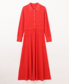 GRACE CONTINENTAL ウェーブニットワンピース