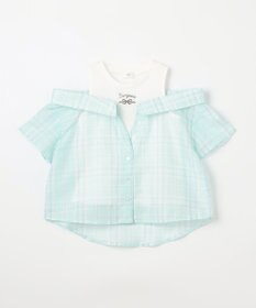 ANY KIDS 肩あきドッキング チェックシャツ