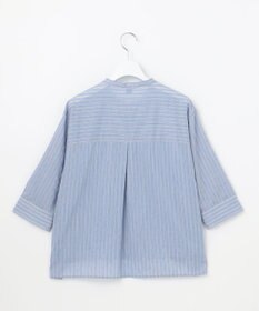 J.PRESS LADIES 【洗える】シアーピンストライプ ブラウスライク カットソー