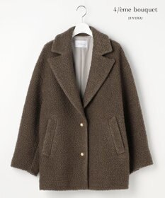 自由区 【カトリエムブーケ】manteau en relief コクーンシルエットツイードコート