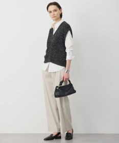 ICB ドライリネンストレッチ ワイドストレートパンツ