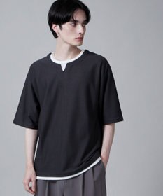 WEGO フェイクレイヤードキーネックT（S）