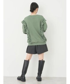 earth music&ecology フリルスウェットプルオーバー