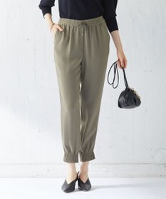 ICB 【WEB限定カラーあり・洗える】ライトダブルクロス ジョガーパンツ