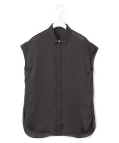 ICB 【接触冷感・洗える】サテンヨウリュウ フレンチスリーブシャツ