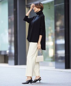 ICB 【洗える】 ヴィスコースワイド タートルネックプルオーバー