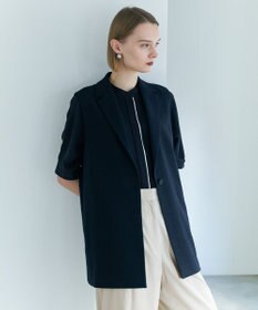 ICB ミックスブッチャー バックスリットジレ ネイビー