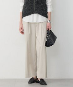 ICB ドライリネンストレッチ ワイドストレートパンツ トープ