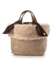 UNBILLION カシュカシュ cachecache / エコファーコンビリボントートバッグ