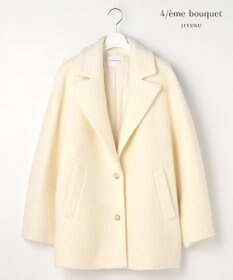 自由区 【カトリエムブーケ】manteau en relief コクーンシルエットツイードコート