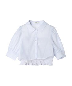 earth music&ecology ＳＥＴ２点シアークロップドシャツ×シャーリングタンク