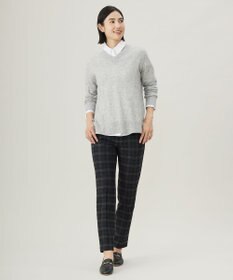 J.PRESS LADIES L 【洗える】CASHMERE BLEND Vネック プルオーバーニット