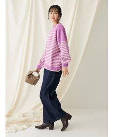 CRAFT STANDARD BOUTIQUE 洗えるモールニットボーダープルオーバー