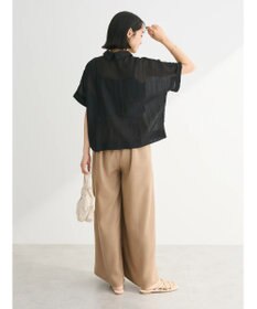 Green Parks シアーストライプショート丈シャツ