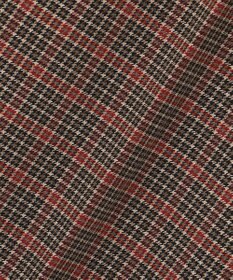 自由区 【洗える/撥水加工】TRギャバ チェック ワイドクロップドパンツ