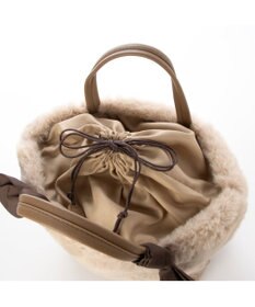 UNBILLION カシュカシュ cachecache / エコファーコンビリボントートバッグ