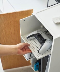 tower ゲーム機収納ラック タワー ホワイト