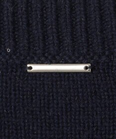 自由区 L 【洗える】ウールカシミヤブレンドラメスパンコールクルーネック ニット