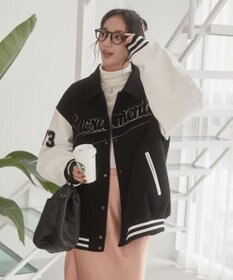 WEGO 【ユニセックス着用ITEM/SMLサイズ展開】メルトンワッペンスタジャン