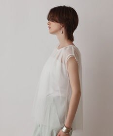 GRACE CONTINENTAL チュールタックノースリーブ