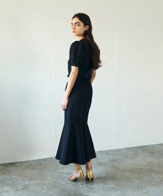 GRACE CONTINENTAL シアーハーフニットトップ