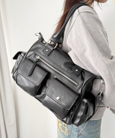 WEGO ポケットデザインボストンショルダー