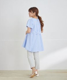 Tiaclasse 【小倉優子さん着用・選べる袖TYPE・洗える】バックフレアチュニック