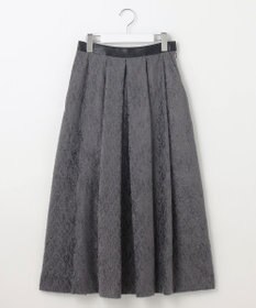 自由区 【Exclusive】ジオメトリックジャガード スカート チャコール
