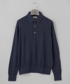 GOTAIRIKU オリジナル設計【洗える/チクチクしにくい/ピリングしにくい】イタリア糸 ハイゲージ  ニットポロ_WOOL100%
