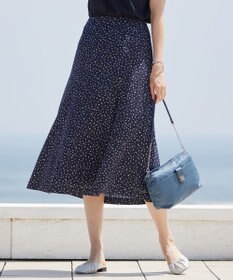 J.PRESS LADIES S 【洗える・イージーケア】スパンローンランダムドット スカート