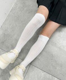 WEGO ゆるリブハイソックス