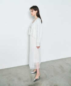 GRACE CONTINENTAL ラメツイードニットカーディガン