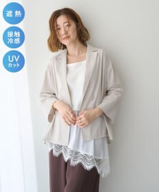 YECCA VECCA 【UVカット/接触冷感/遮熱】バックギャザーテーラードライトジャケット