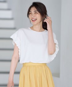 ANY ストレッチピケフリルTシャツ