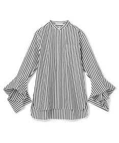 BEIGE， PERSIMMON / バンドカラーシャツ