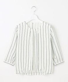 J.PRESS LADIES 【洗える】ランダムストライプ シアー プルオーバー カットソー