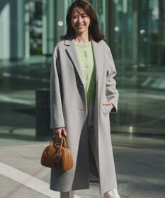 23区 L 【WEB&一部店舗限定】ウールモッサ チェスターコート ライトグレー系