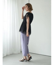 YECCA VECCA チュールギャザーブラウス